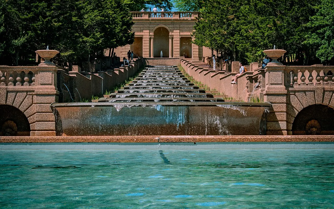 The cascading fountain at Meridian Hill Park